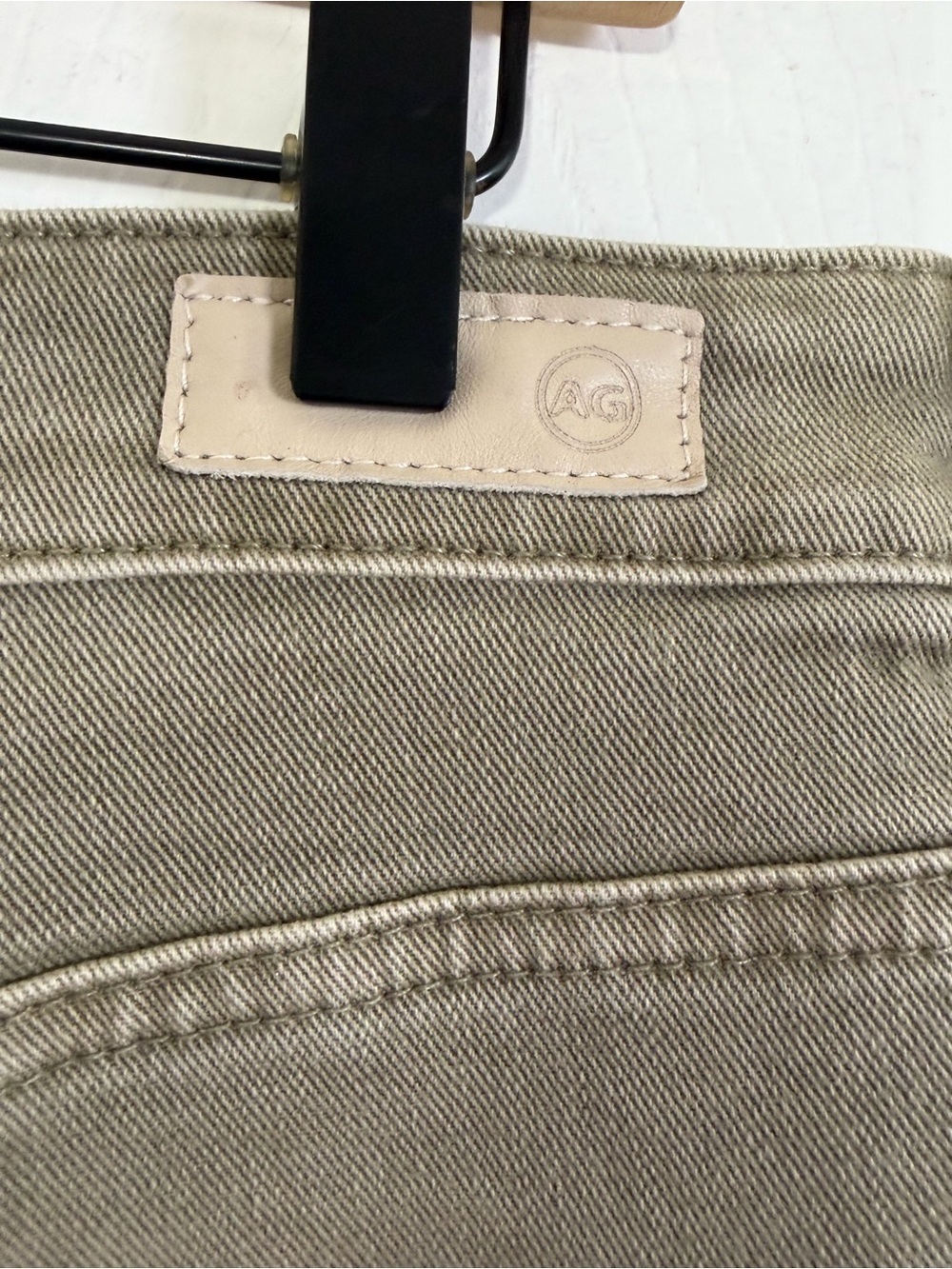Ag Adriano Goldschmied Saige Wide Leg Cropped Jean High Rise Fit Dusty Sage - Picture 8 of 13